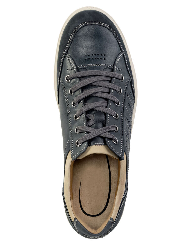 GINO Galante sneakers met contrasterende bies en decoratieve perforatie BLAU
