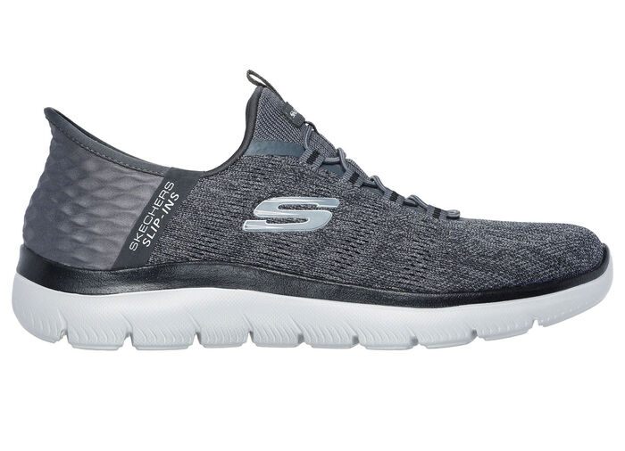 SKECHERS, herensneakers, met gegoten instaphak ANTHRAZIT