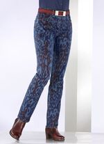 Jeans met trendy dierenbontdessin 