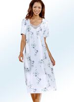 Set van drie nachthemden met korte mouwen en ronde hals 