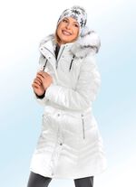 Functionele korte jas met afneembare capuchon 