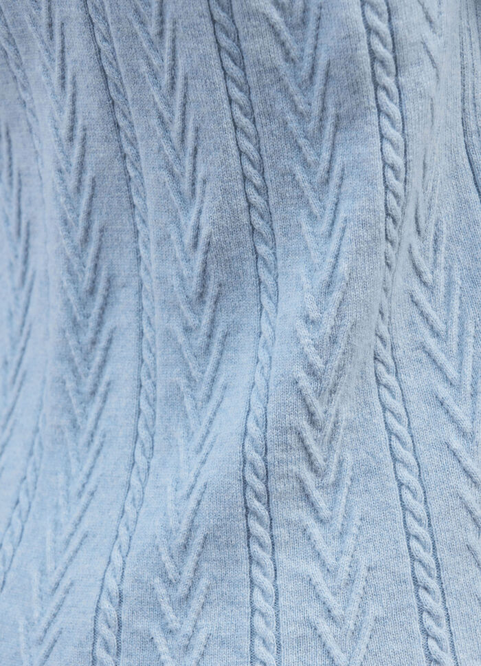 Trui met scheerwol en kasjmier BLEU MELIERT