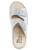 Muiltjes van ELENA EDEN met deels glinsterende zebraprint 