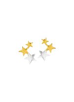 Aantrekkelijke oorknopjes in tweekleurig 