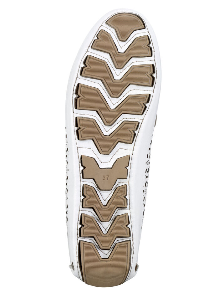 Gemini pantoffels van schaduwrijk nappaleer WIT