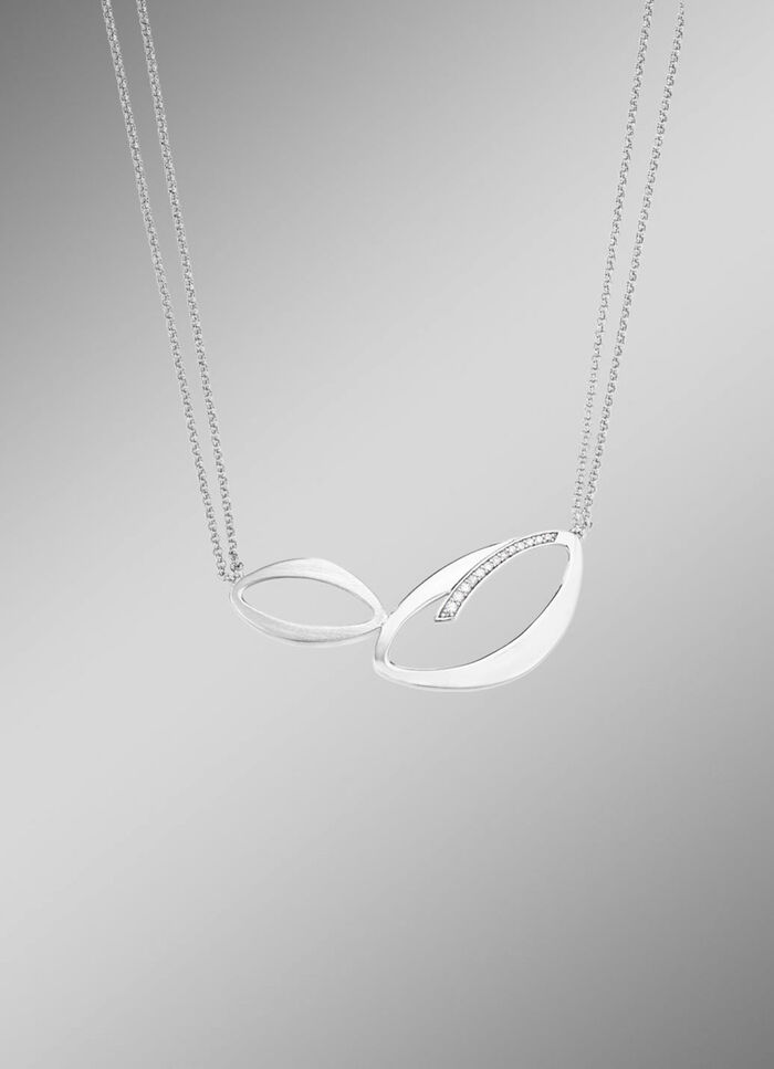 Moderne ketting met zirkonia 