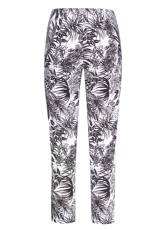 Broek met expressief dessin 