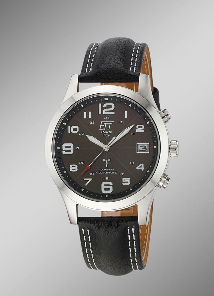 Radiogestuurd herenhorloge op zonne-energie 