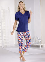 3-delige pyjama, 2 topjes, 1 kuitbroek 