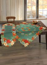 Herfst tafel- en kamerdecoratie met bladmotieven GROEN-MULTICOLOR