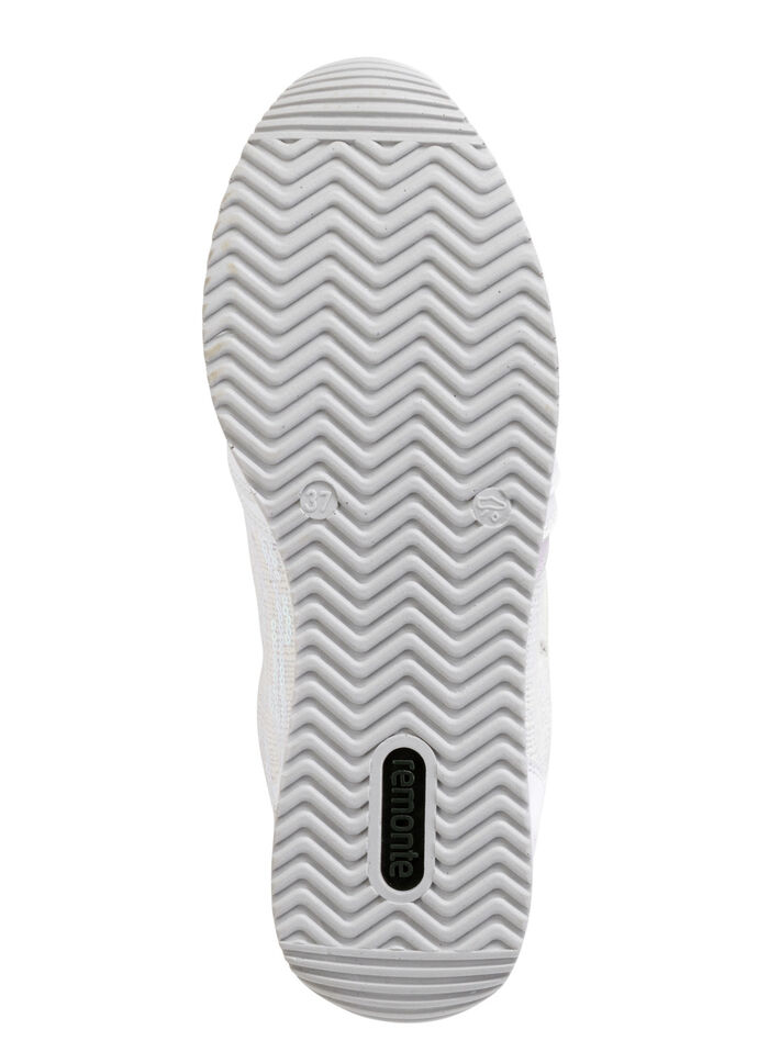 Sneakers van een interessante materiaalmix WIT-LICHT LILAC