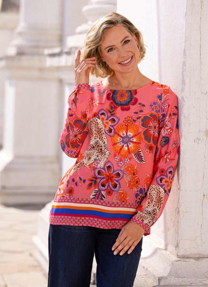Tuniek met leuke randprint 