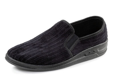 Pantoffel van corduroy textielmateriaal 