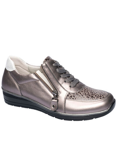 Comfort sneakers in leerlook 