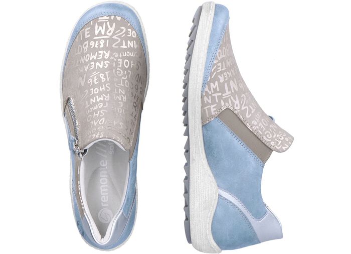 Remonte pantoffels met uitneembare binnenzool BLAUW ZILVERGRIJS