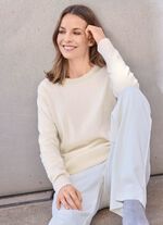 Trui met scheerwol en kasjmier ECRU