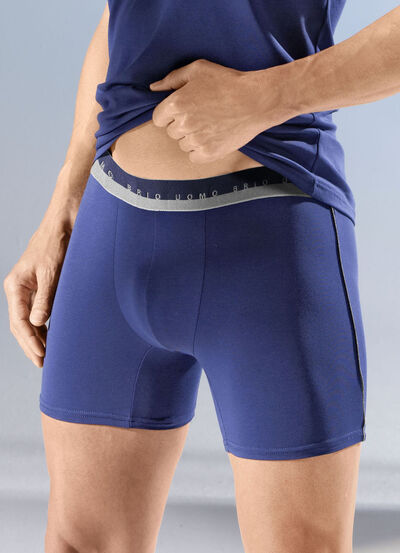 Set van vier broeken, effen, met elastische tailleband 