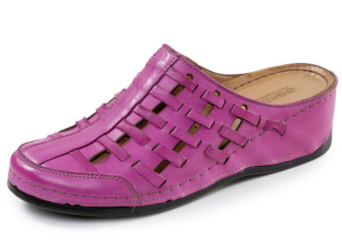 Gemini, zomerklompen voor dames, breedte G, met elastische band PINK