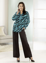 Blouse met strikbandje bij de halslijn 