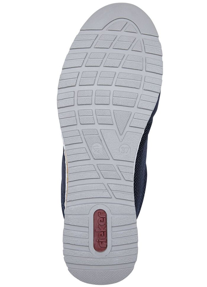 Rieker pantoffels gemaakt van zacht nubuck en textielmateriaal DONKERBLAUW