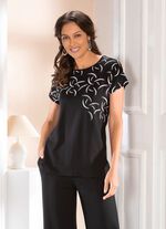 Shirt met bordversiering 