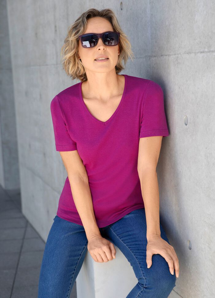 Comfortabel shirt in 10 kleuren MAGENTA