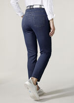 Enkellange jeans in 5-pocketmodel DUNKELBLAU