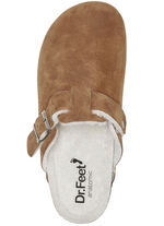 Slippers gemaakt van zacht suède COGNAC