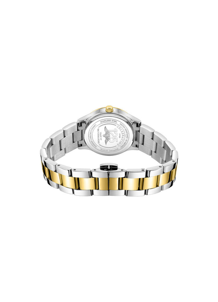 Roterend quartz dameshorloge met roestvrijstalen armbandkast 