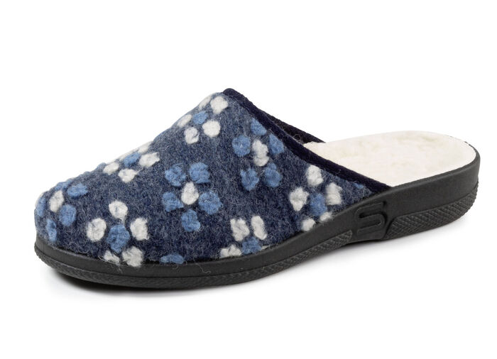 Slippers met bloemmotief JEANS-ECRU