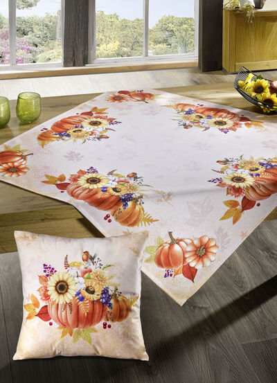 Tafel- en kamerdecoratie met herfstmotieven 