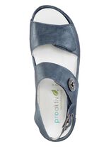 Waldl&auml;ufer sandaal met metalen versiering met glittersteentjes STAALBLAUW