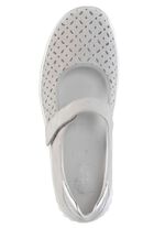 Bretels schoenen PASTELGRIJS-ZILVER