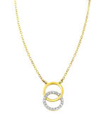 Moderne ketting met 18 diamanten 
