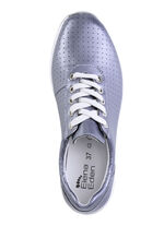 ELENA EDEN sneakers met decoratieve perforaties STAALBLAUW