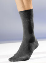 Zespak sokken met een dubbele comfortabele tailleband 3X ANTHRAZIT MELIERT, 3X UNI MARINE