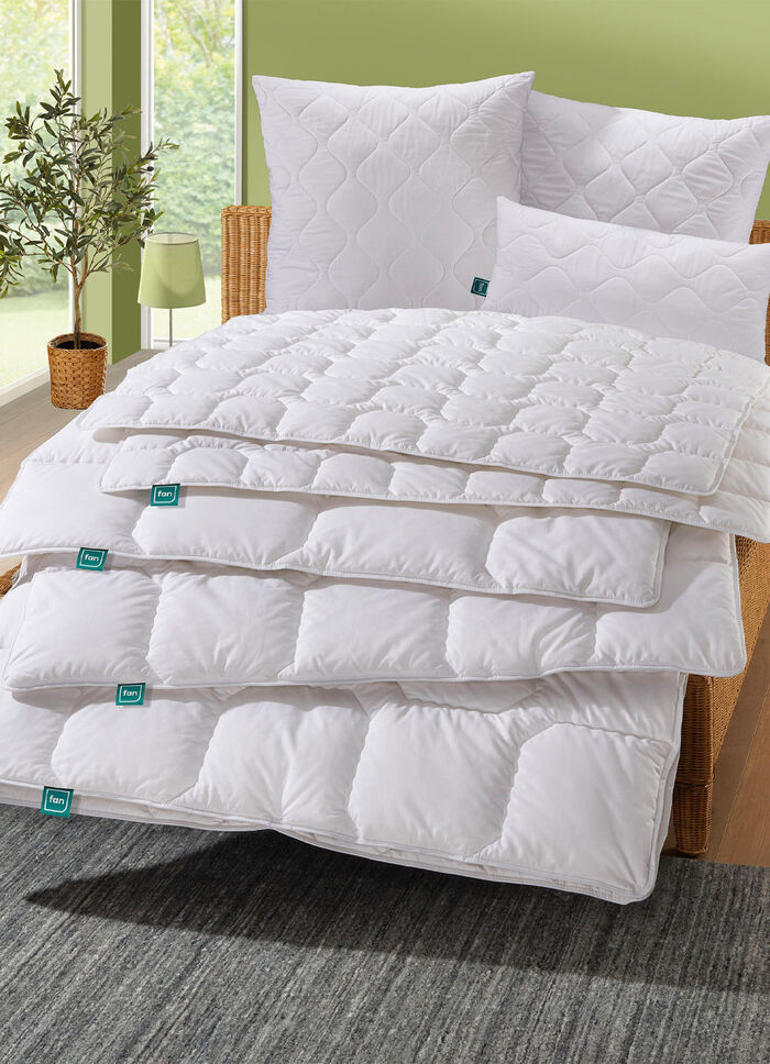 Beddengoedassortiment van ventilatoren gemaakt van puur natuurlijke materialen WEISS