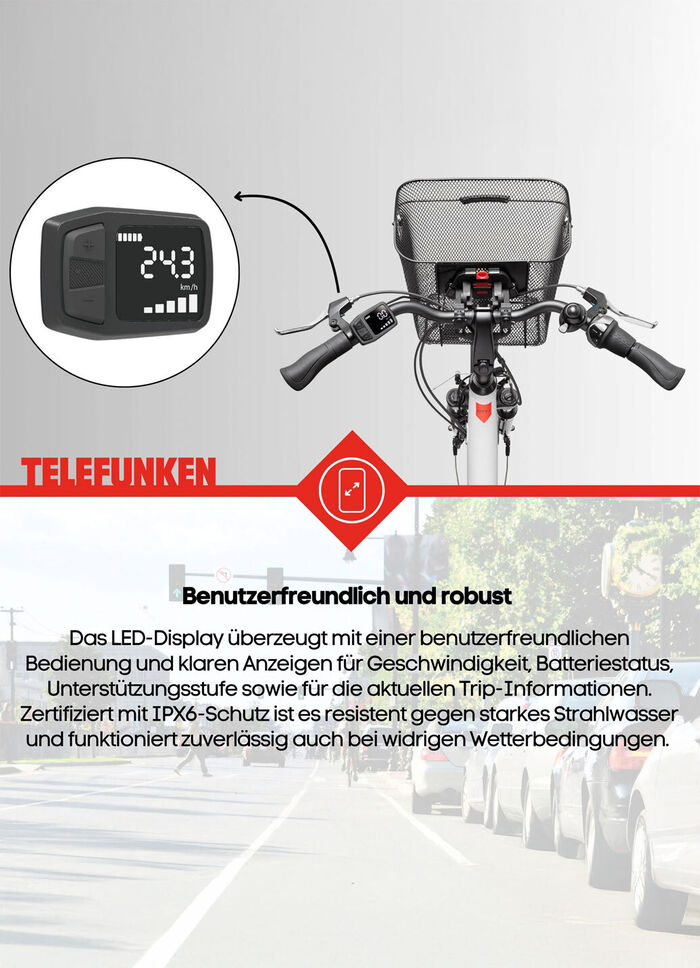 Stads e-bike RC667 van TELEFUNKEN 