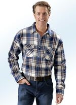 Hemd met visgraatlook van zuiver katoen 