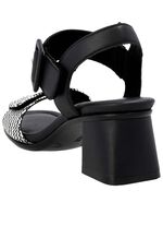Remonte sandalen met gevlochten details ZWART-WIT