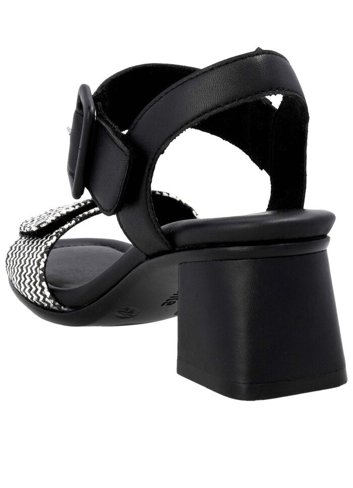 Remonte sandalen met gevlochten details ZWART-WIT