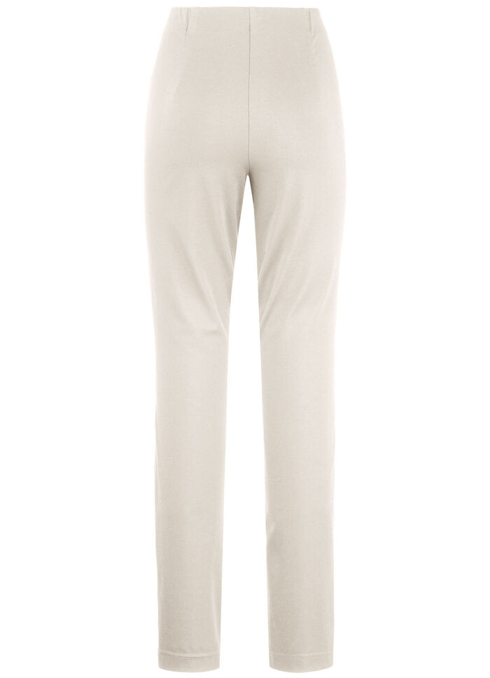 Broek met uitgesneden tailleband BEIGE