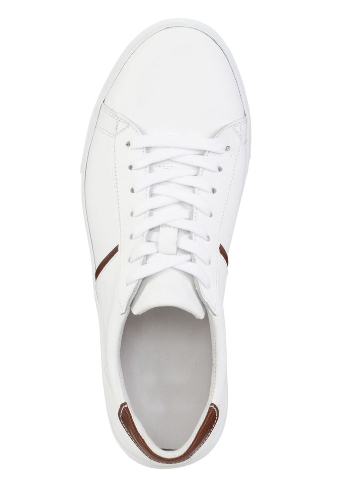 GINO GALANTE sneakers gemaakt van rundnappaleer WIT-BRUIN