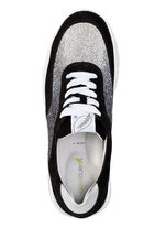 Ranger sneakers met kleurverloop, sprankelende strass steentjes ZWART-ZILVER