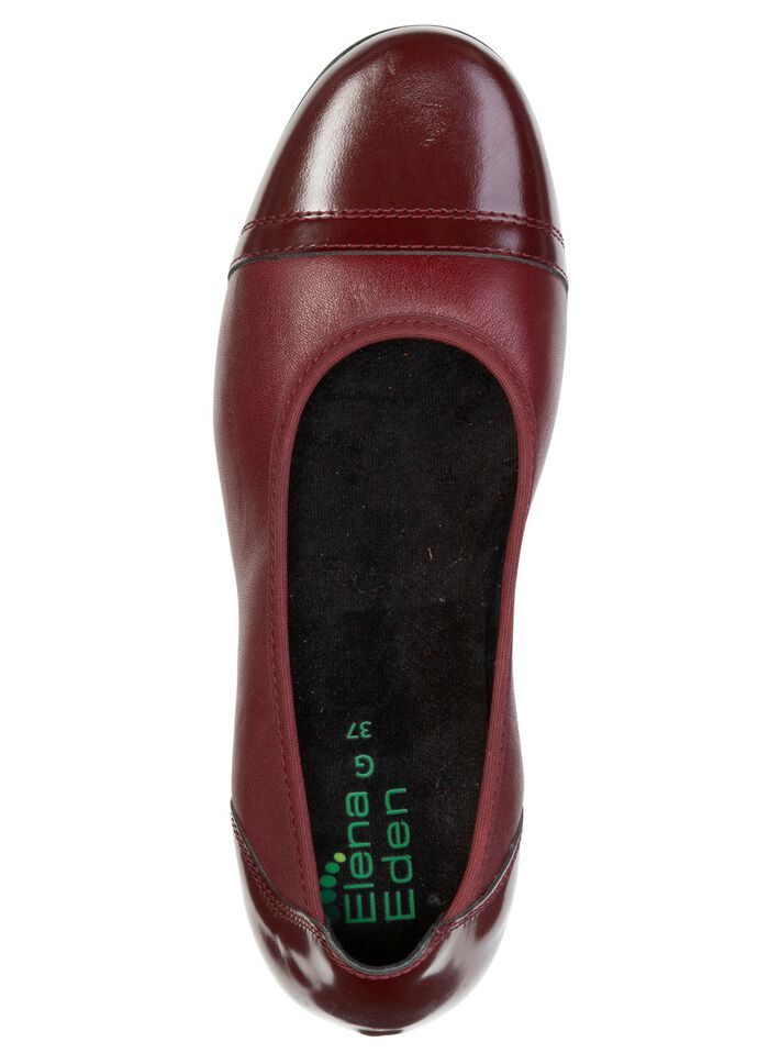 ELENA EDEN, klassieke damesballerina's, breedte G, met uitneembaar voetbed BOURGONDI&Euml;