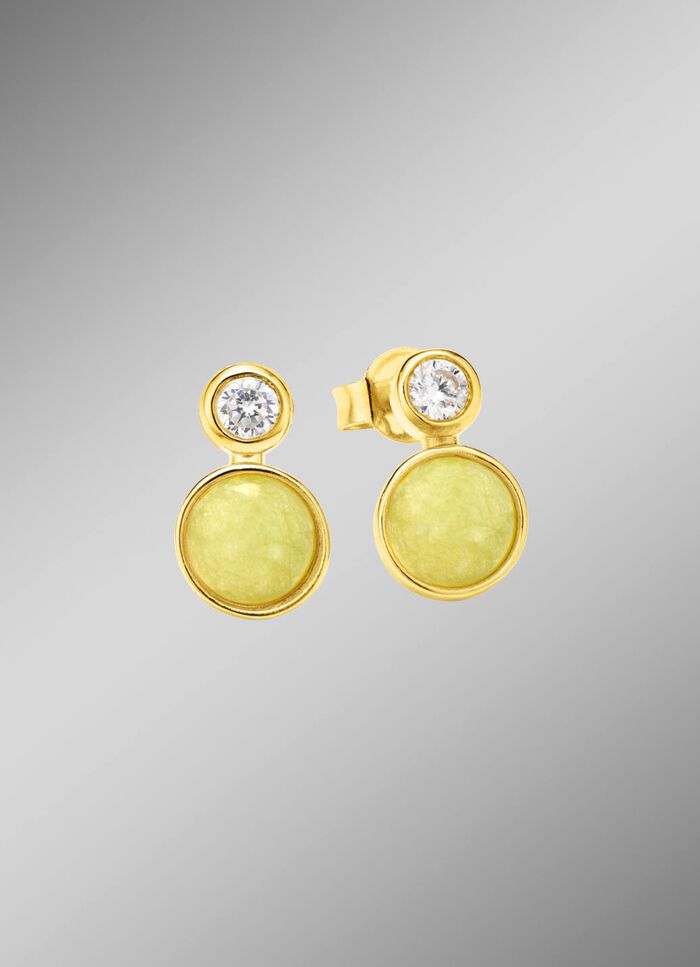 Groene elegantie: oorknopjes met echte aventurijn 