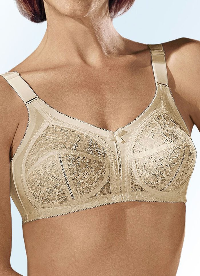 Beha met kanten onderlaag POEDER