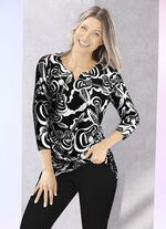 Shirt met 3/4-mouwen 