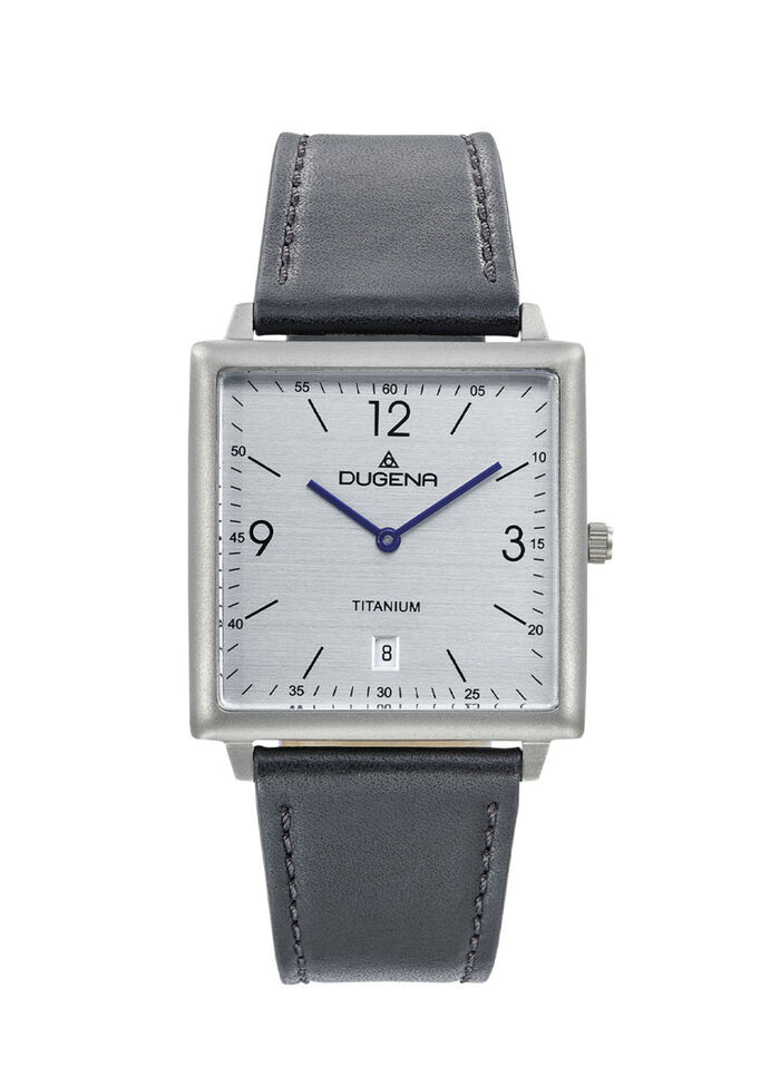 Dugena quartz herenhorloge met titanium kast 