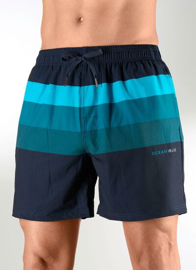 Zwemshort met kleurrijk printdesign, microvezel 